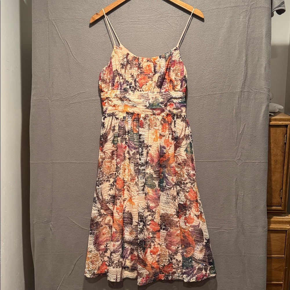 Maeve Mackenzie Multicolor Abstract Midi Dress size 4 - Picture 3 of 6